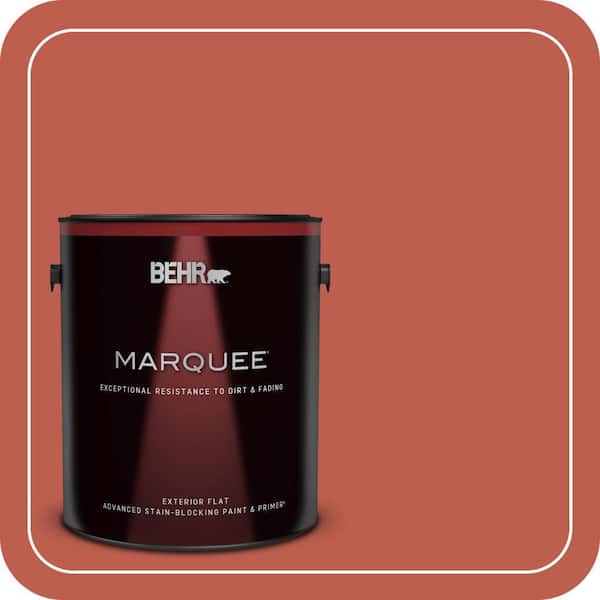 BEHR MARQUEE 1 gal. #200D-6 Mexican Chile Flat Exterior Paint & Primer