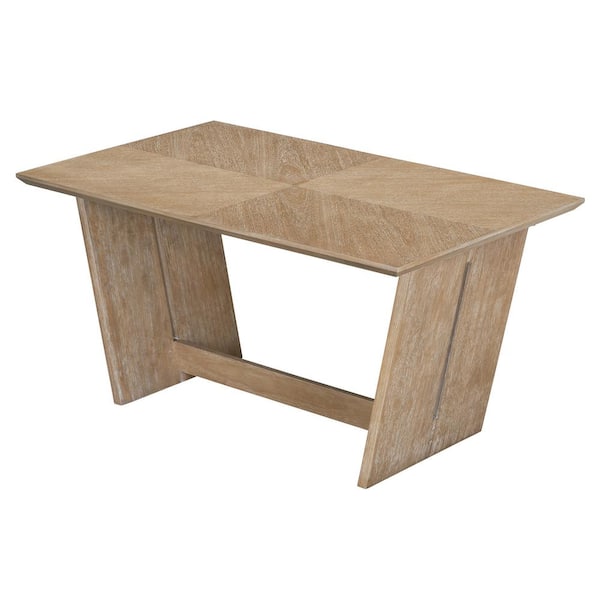 Nestfair Retro Natural Wood Wash 6-Piece Wood Top Dining