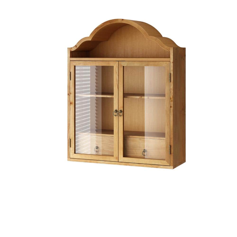 24 in. W x 30 in. H Vintage Rustic Wall Cabinet with Door Natural Wall Mount Medicine Cabinet for Bathroom Kitchen price history on PriceWatchPro