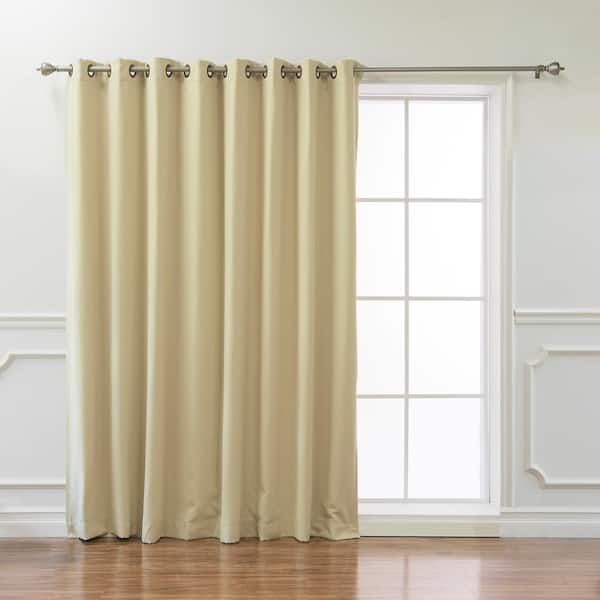 Best Home Fashion Beige Grommet Blackout Curtain - 100 in. W x 108 in. L