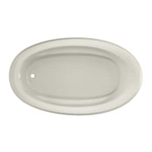 SIGNATURE 71 in. x 41 in. Oval Soaking Bathtub with Reversible Drain in Oyster