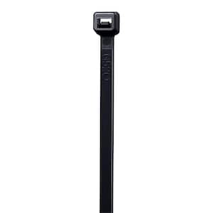 24 in. Heavy-Duty Cable Tie, Black UV (15-Pack)