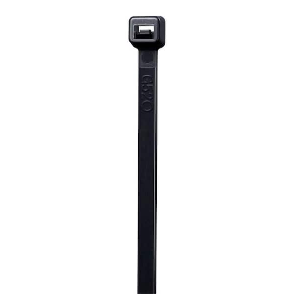 Commercial Electric 24 in. Heavy-Duty Cable Tie, Black UV (15-Pack)