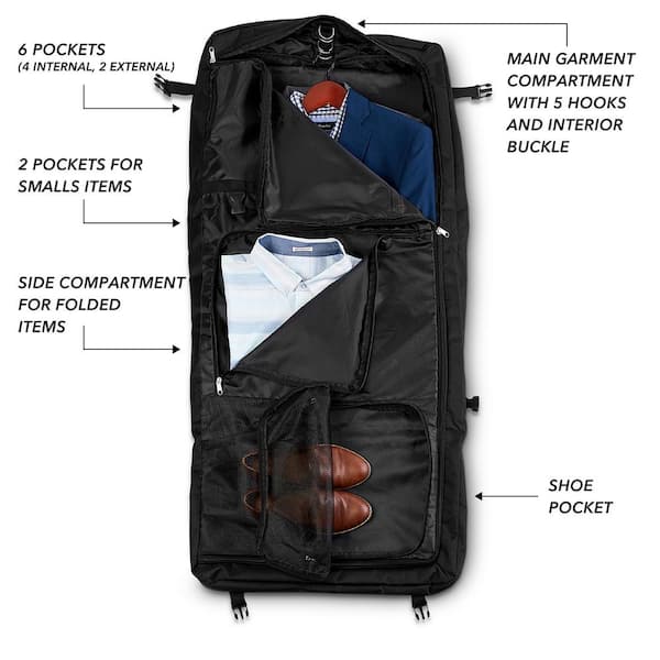 suitcase with garment compartment