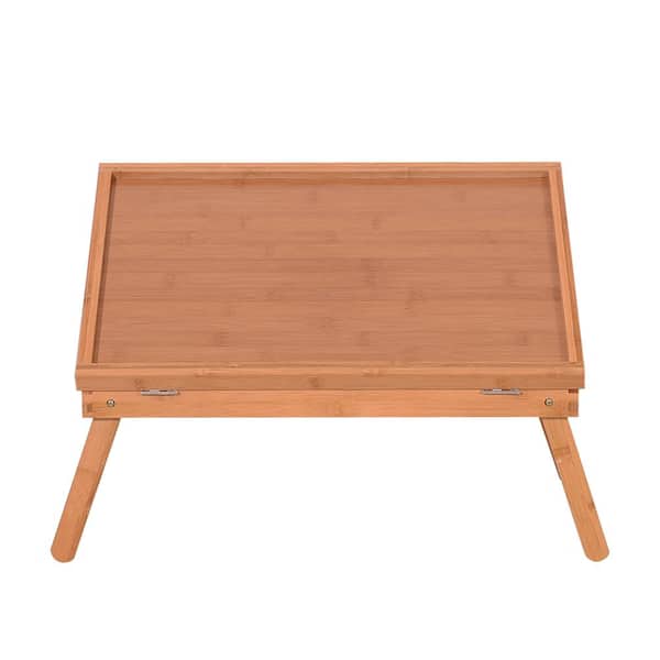 Winado 11.81 in. x 8.27 in. x 19.68 in. Rectangle Wood Color Bamboo Serving Tray