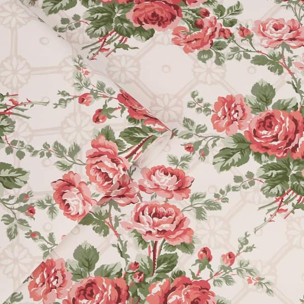 Laura Ashley Country Roses Old Rose Pink Non-Woven Paper Removable