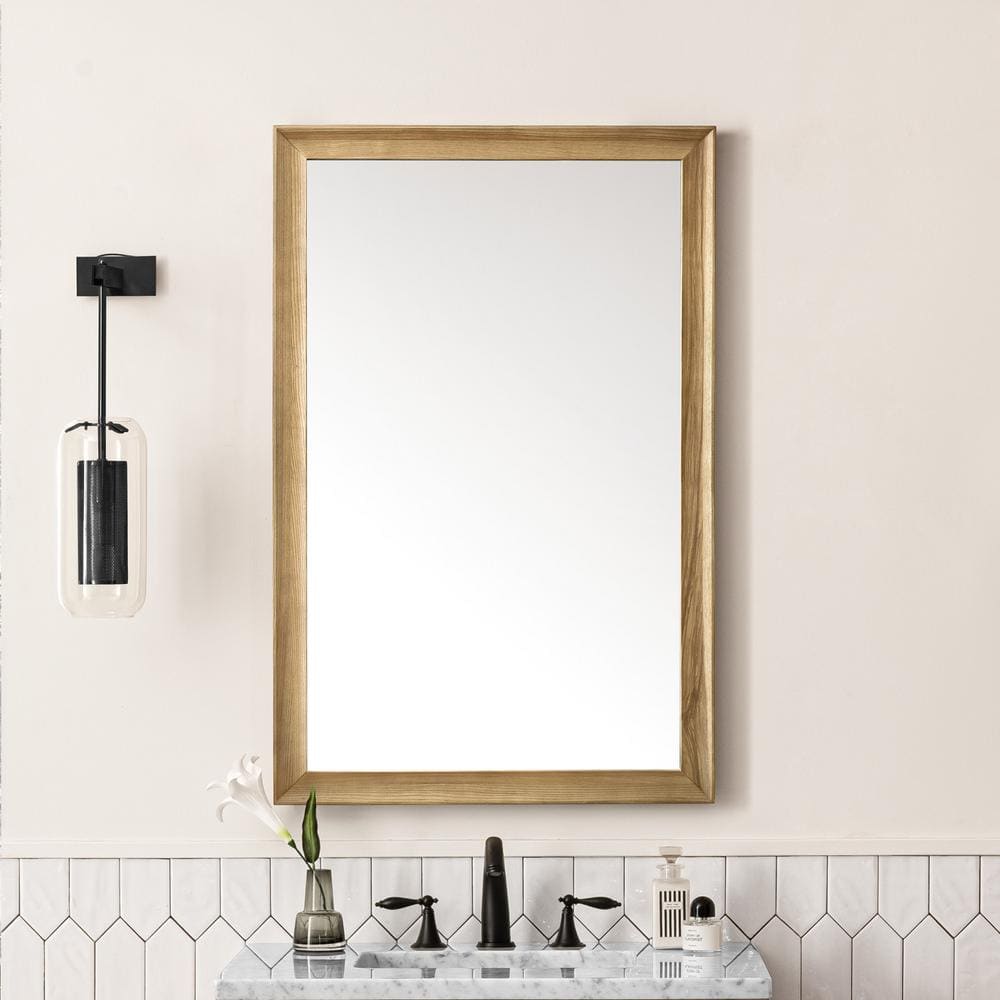 Glenbrooke 26" x 40" Natural Walnut Wood Vanity Mirror
