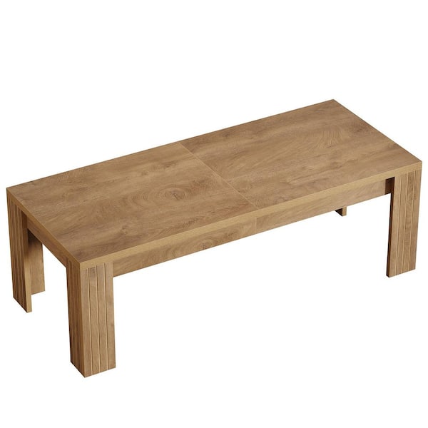 TRIBESIGNS WAY TO ORIGIN 78in. Rectangular Rustic Brown Wood Conference Room Table for 6-8 People, Business Computer Desk Office Meeting Room