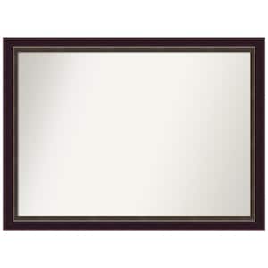 Signore Bronze 42.25 in. W x 31.25 in. H Non-Beveled Wood Bathroom Wall Mirror in Bronze