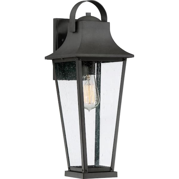 Quoizel Galveston 1-Light Black Outdoor Wall Lantern Sconce