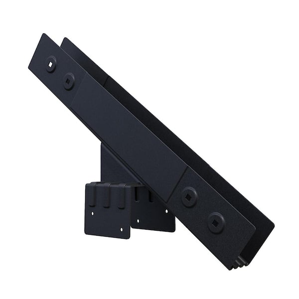 Peak Products Powder Coated Steel Stair Riser (Stringer) Connector in Matte Black for 4-Step, 5-Step and 6-Step Stair Risers