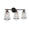 Design House Ajax Collection 3-Light Textured Coffee Bronze Indoor ...