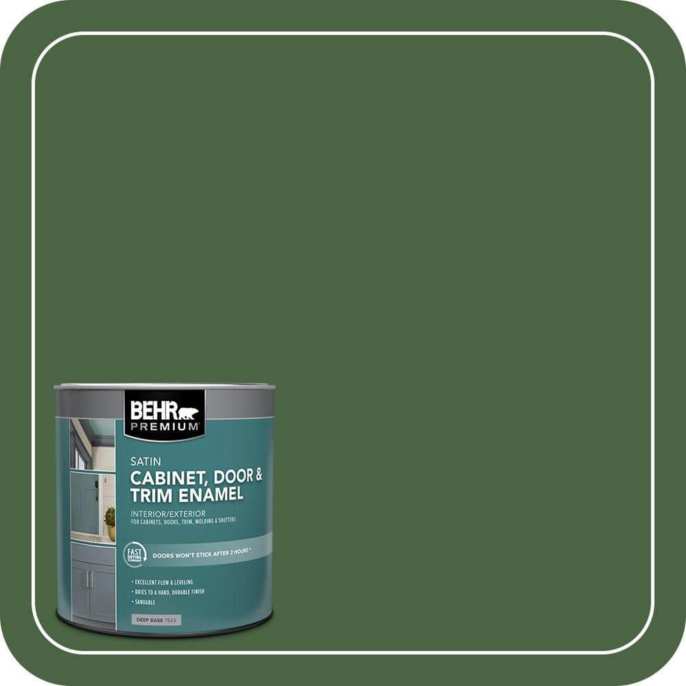 BEHR PREMIUM 1 qt. #S400-7 Deep Viridian Satin Enamel Interior