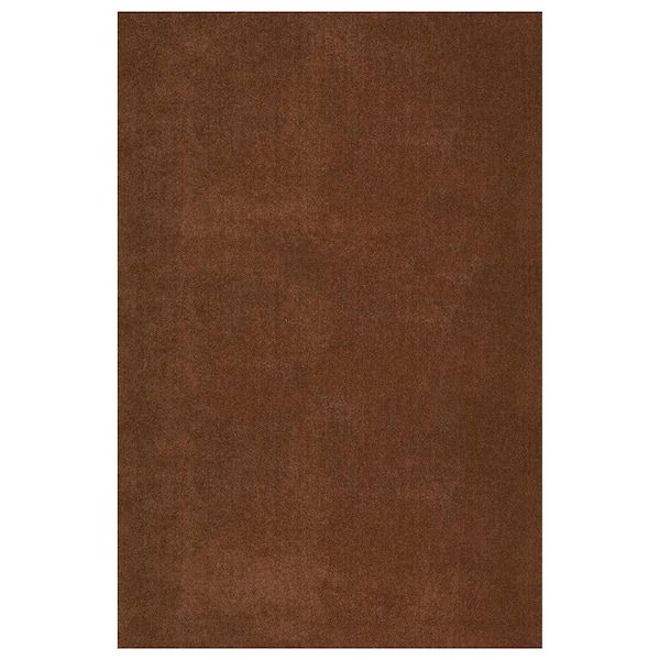 Garland Rug Gramercy 72 in. W. x 108 in. Cinnamon Brown Solid Color Plush Polypropylene Rectangle Bath Rug