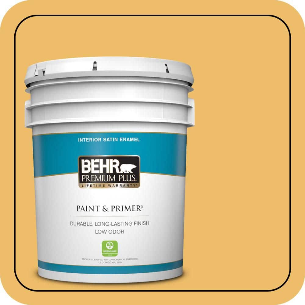 5 gal. Home Decorators Collection #HDC-MD-24 Luscious Lemon Satin Enamel Low Odor Interior Paint & Primer price history on PriceWatchPro