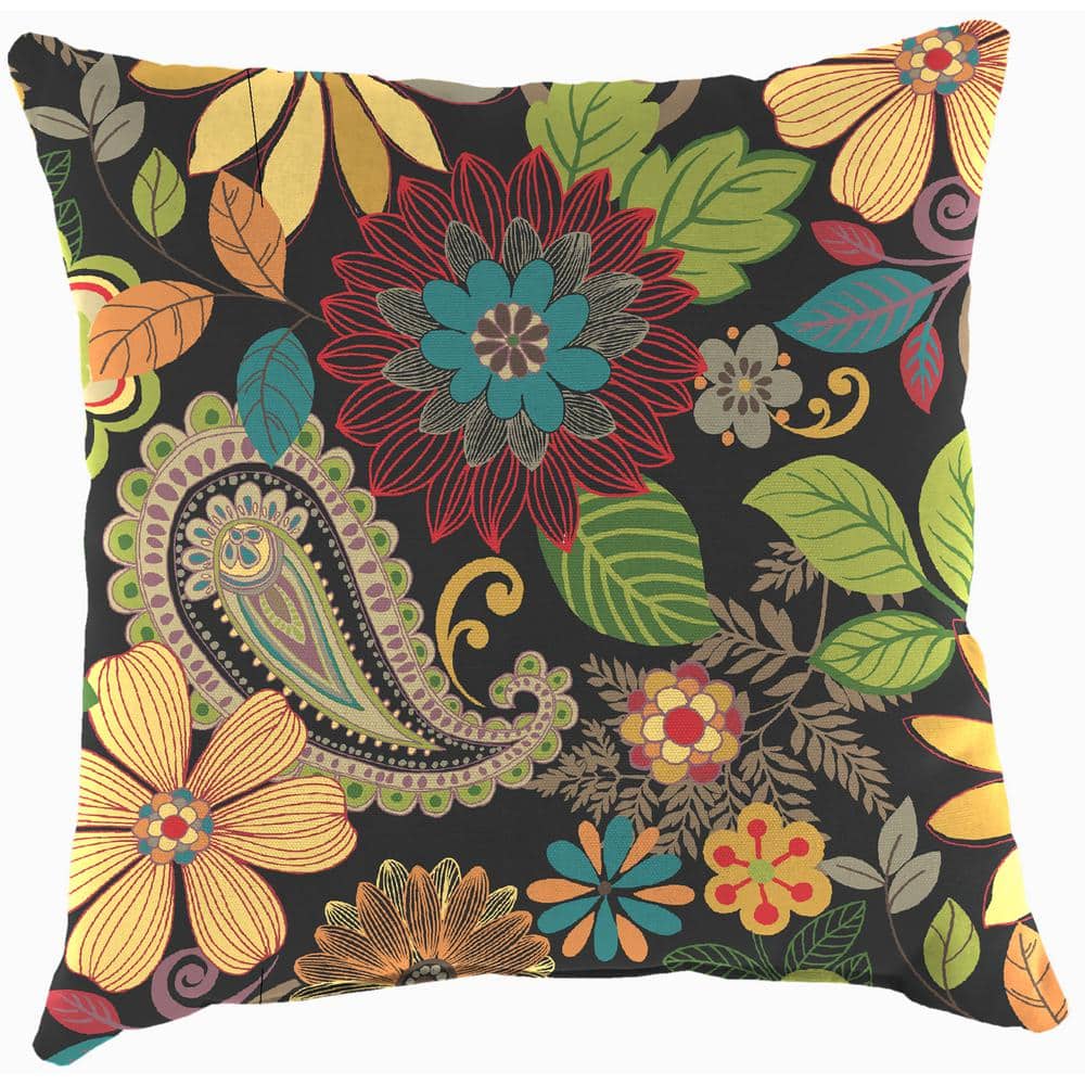 18" Multicolor Floral Outdoor Throw Pillow Set with UV Protection