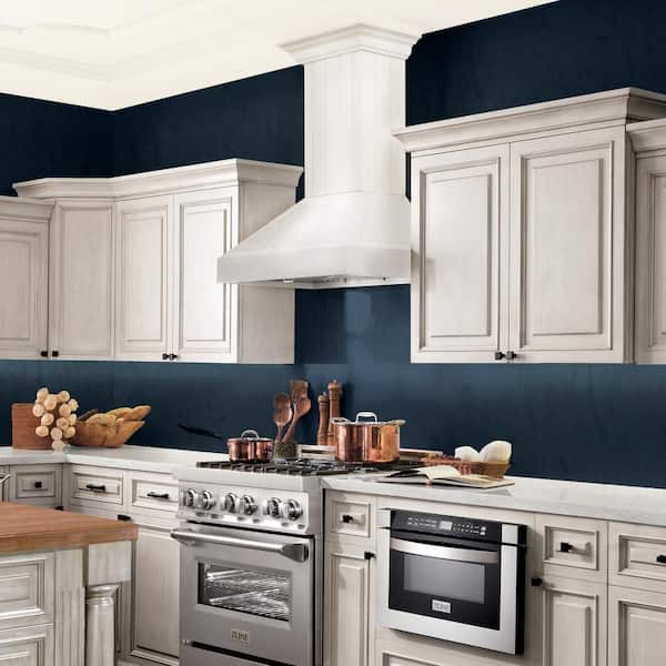 36 in. 400 CFM Ducted Vent Wall Mount Range Hood in Cottage White