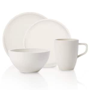 Artesano 4-Piece Casual White Porcelain Dinnerware Set (Service for 1)