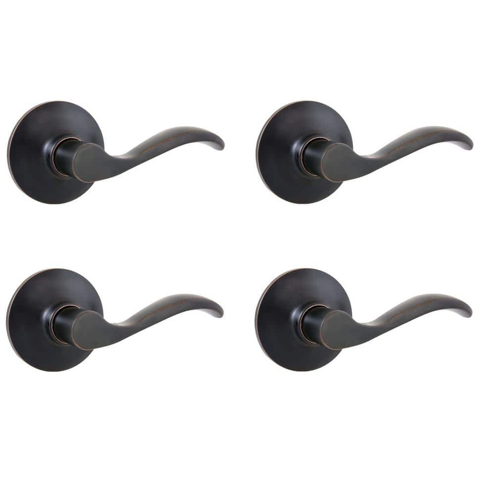 Defiant Naples Aged Bronze Hall/Closet Door Lever (4-Pack) LYEX703BD4 ...