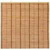 RED LANTERN Oriental Furniture Burnt Bamboo Cordless Window Shade Two-Tone Honey 60 in. W x 72 in. L WT-YJ2-8B22-60W