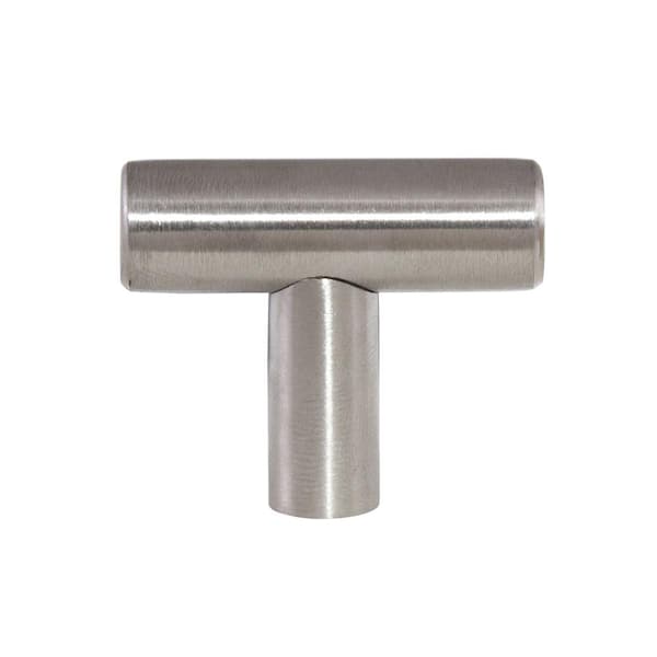 1.54 in. Stainless Steel Cabinet T-Pull Knob Value Pack (10-Pack) 1.54 in. Stainless Steel Cabinet T-Pull Knob Value Pack (10-Pack)