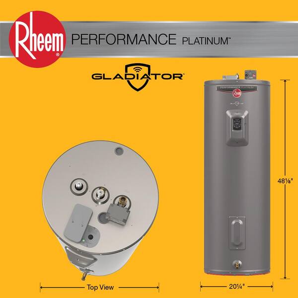 Rheem Gladiator 50 Gal. Medium 12-Year 4500W Electric Tank Water Heater  with Leak Detection, Auto Shutoff - WA, OR Version XE50M12CG45U0 - The Home  Depot