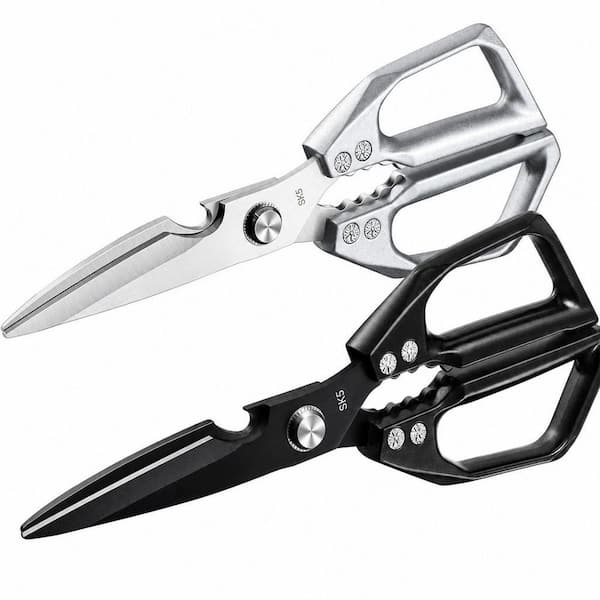 9.06 in. Heavy Duty Poultry Stainless Steel Kitchen Shears Set, Japanese Kitchen Scissors for Meat, Ergonomic Design