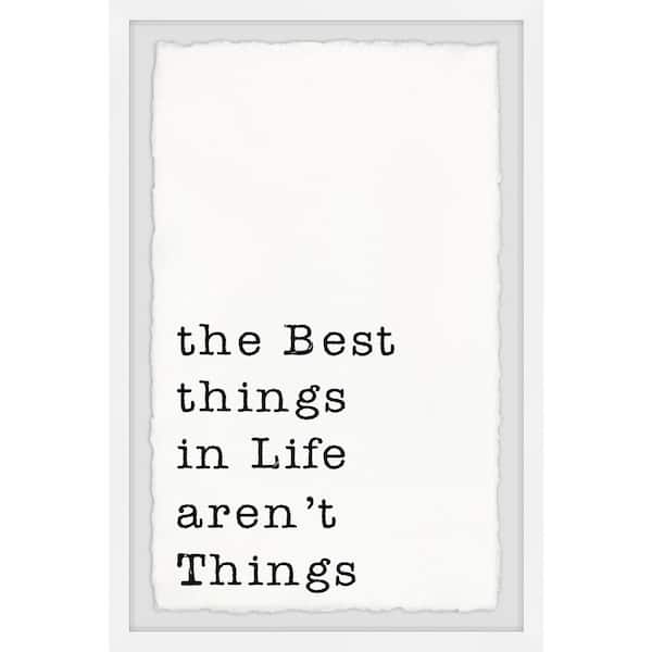 Unbranded "Best Things in Life II" by Marmont Hill Framed Typography Art Print 12 in. x 8 in.