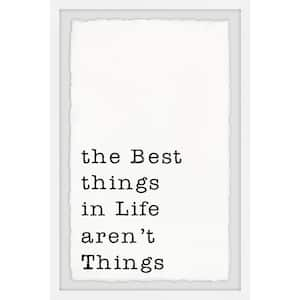 "Best Things in Life II" by Marmont Hill Framed Typography Art Print 30 in. x 20 in.