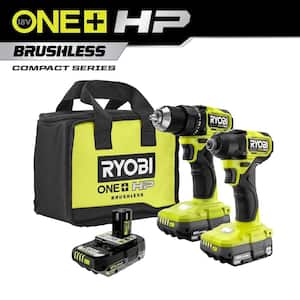 ONE+ HP 18V Brushless Cordless Compact 2-Tool Combo Kit w/ (2) 1.5 Ah Batteries, Charger, Bag, & 2.0 Ah Compact Battery