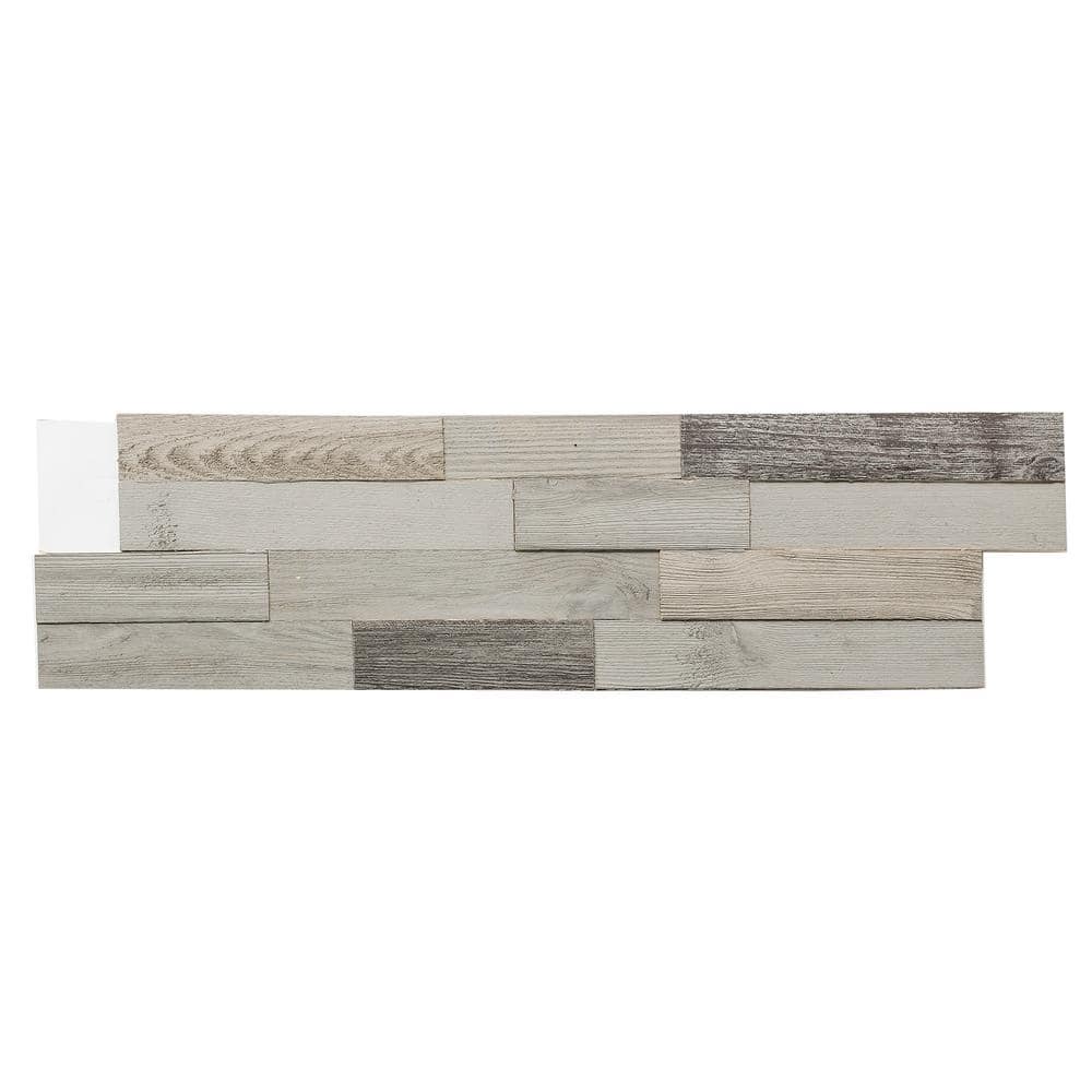 Weathered Barn Gray Peel and Stick Wood Wall Panels