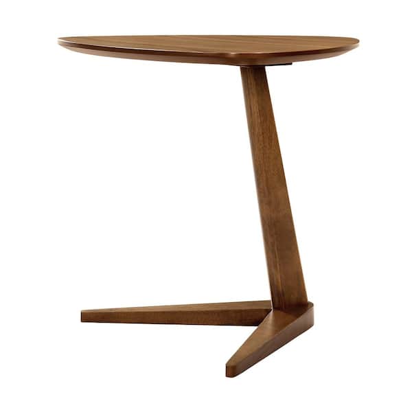 Armen Living Bianka 19 in. W Walnut Veneer Tea Table
