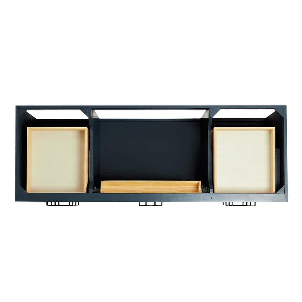 Midnight Blue 60" Freestanding Hardwood Bathroom Vanity