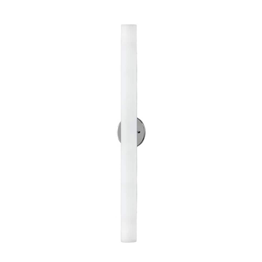 Sleek Brushed Nickel LED Sconce with Dimmable White Opal Glass