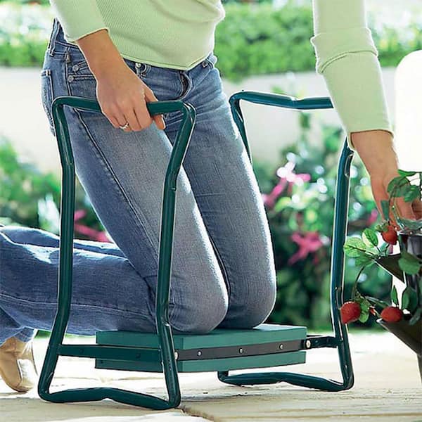 Green Arcadia Garden Products 1603 Folding Gardening Kneeler and Seat with Pad