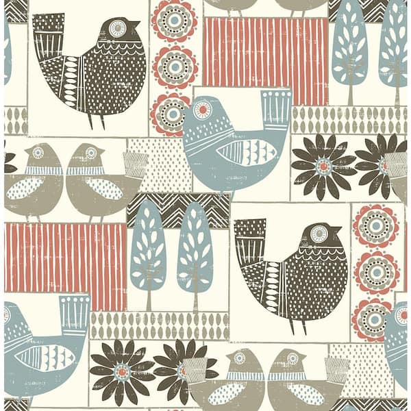 A-Street Prints Hennika Coral Patchwork Paper Strippable Wallpaper (Covers 56.4 sq. ft.)