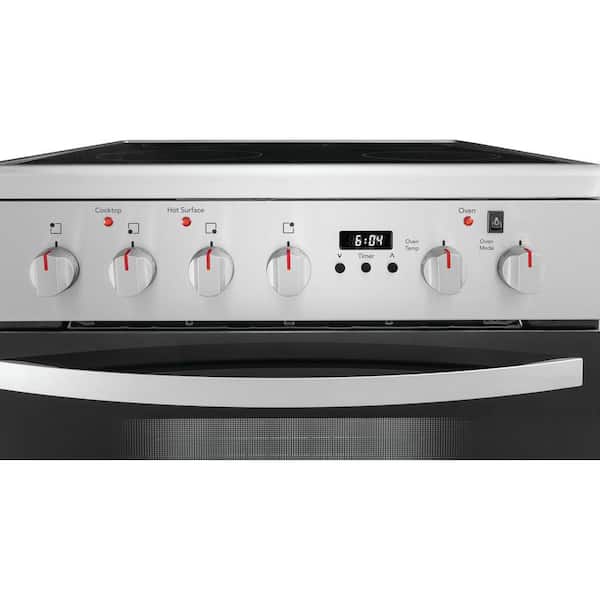 Frigidaire 24 in. Freestanding Electric Range in Stainless Steel with 4  Smoothtop Elements FCFE2425AS - The Home Depot