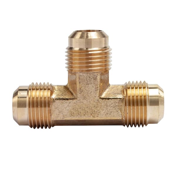 LTWFITTING 5/8 in. Brass Flare Tee Fitting (5-Pack)