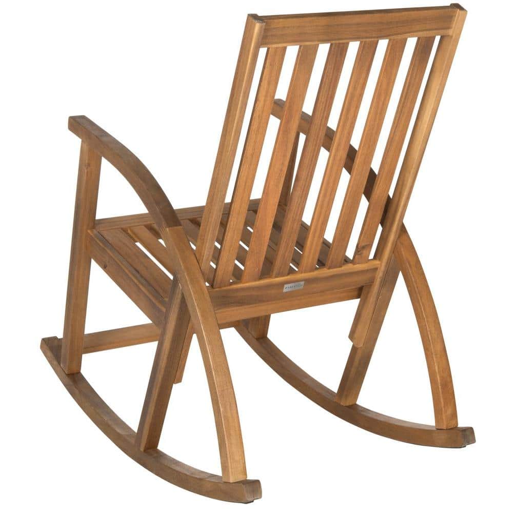 Contemporary Bentwood Acacia Rocking Chair in Brown
