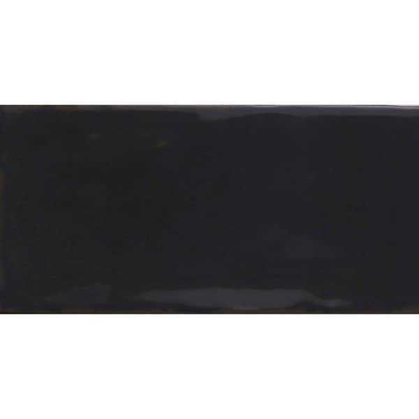 EMSER TILE Antigo Jet 2 in. x 5 in. Glossy Ceramic Wall Tile (12.1 sq. ft./Case, 144 pcs)