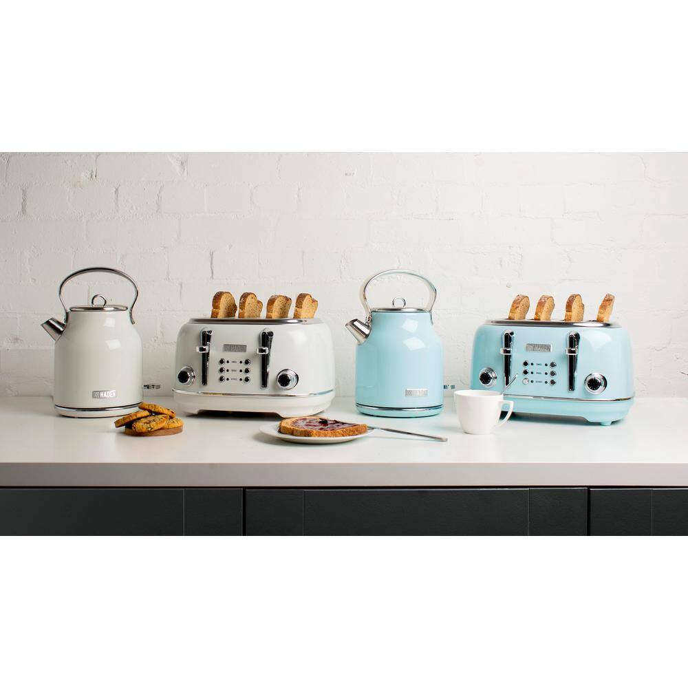 Ivory Stainless Steel 1.8 qt Electric Kettle with Comfort Grip