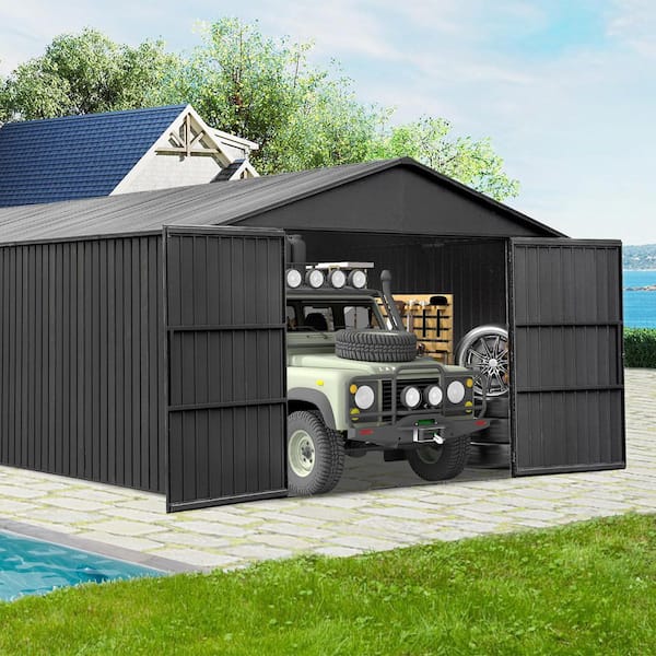 Y1105 GN8-200 Gloss Charcoal QM アウトレット Boosicavelly 25 ft. W x 12 ft. D x 8.5 ft. H Dark Gray Outdoor