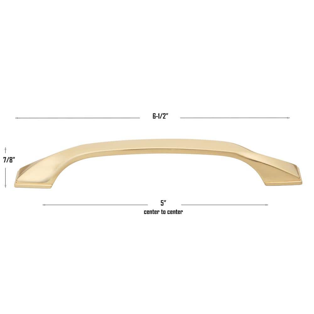 6.5 Inch Gold Modern Twisted Bar Pull