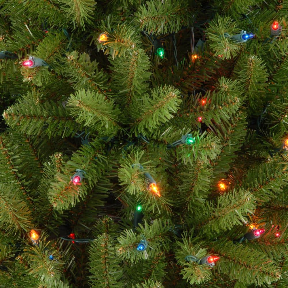 4.5' Prelit Slim Kingswood Fir Christmas Tree with Multicolor Lights