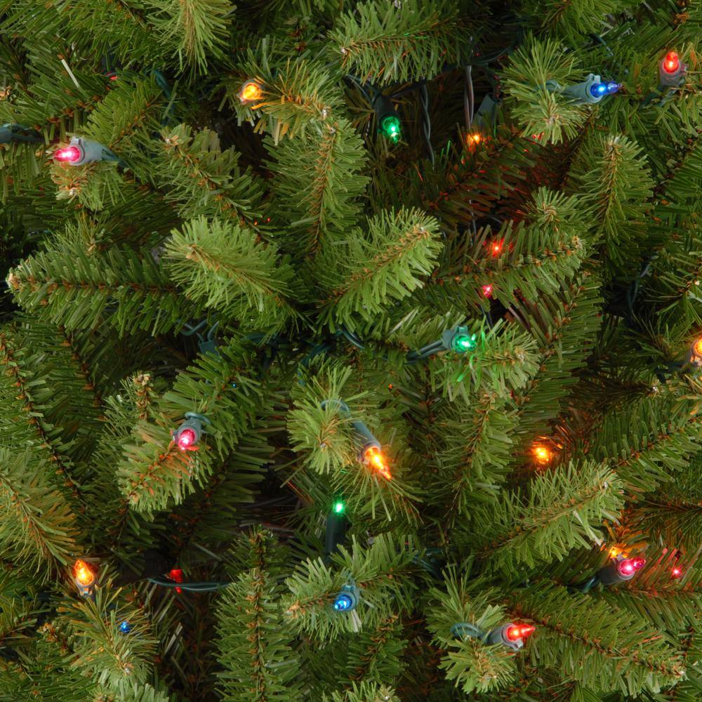 7-Foot Green Fir Slim Pre-Lit Christmas Tree with Multicolor Lights