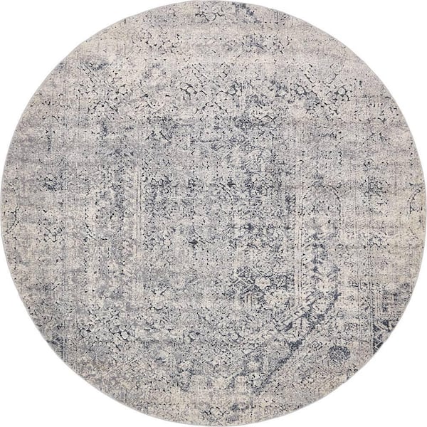Chateau Quincy Gray 8' 0 x 8' 0 Round Rug