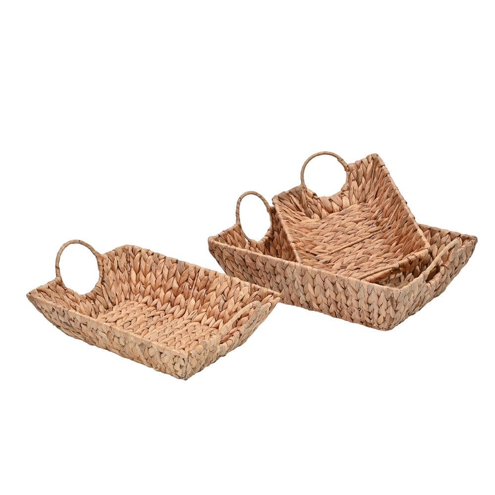Happimess Paniers De Rangement Rectangulaires En Jacinthe Tissée Avec