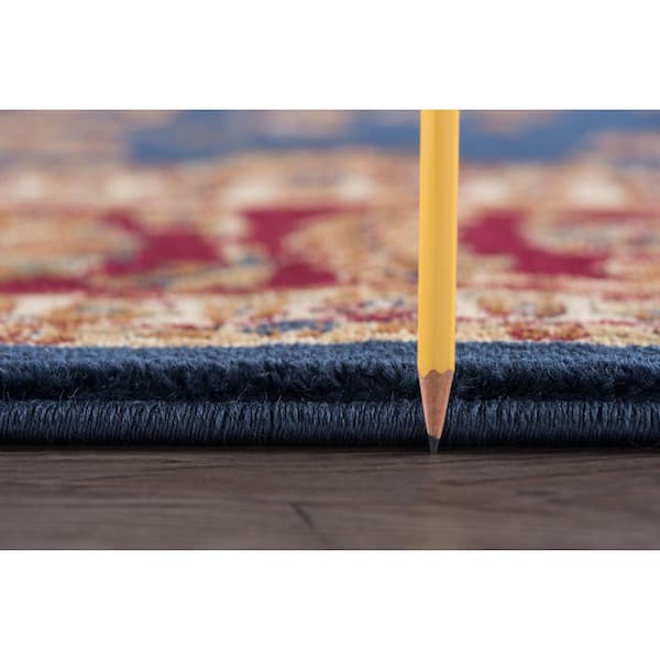 Sensation Border Navy 2 ft. x 3 ft. Indoor Area Rug