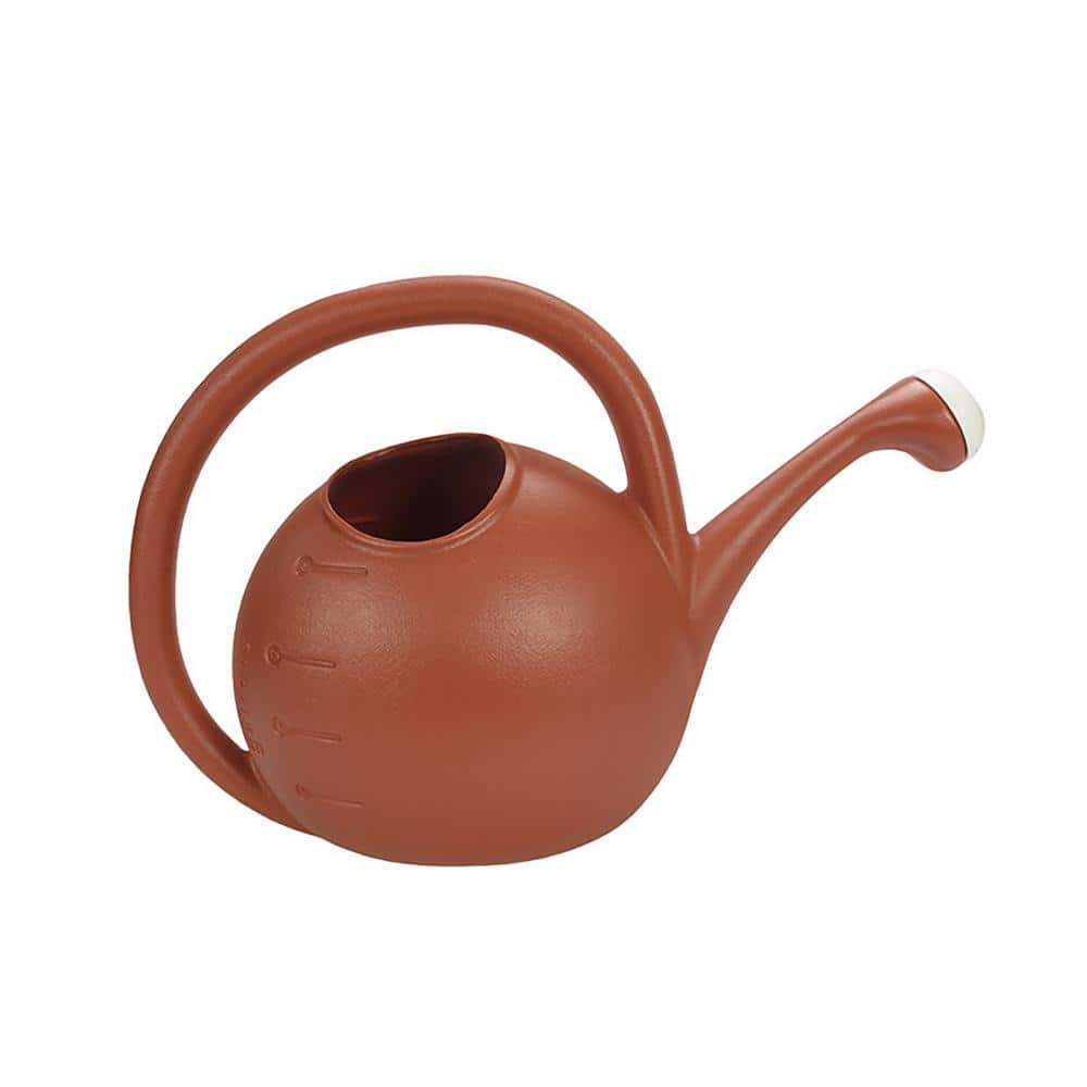 Terra Cotta 2-Gallon Large Mouth Plastic Garden Watering Can