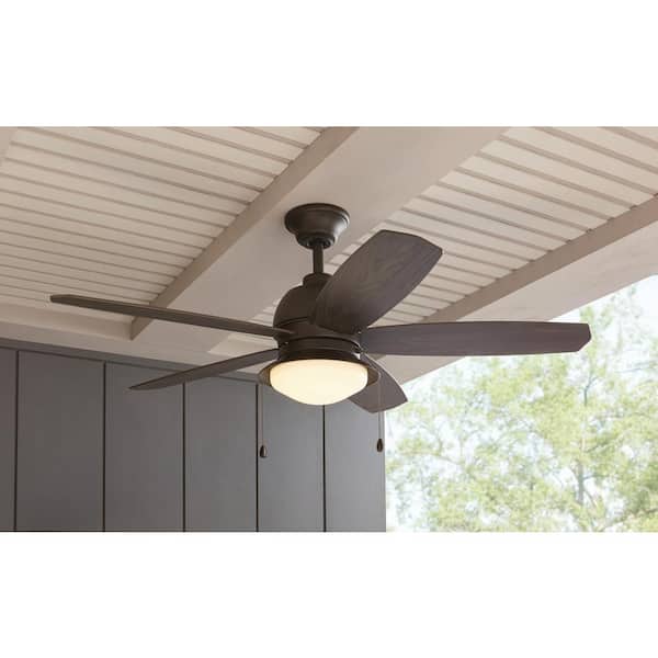 Ackerly 52 in. Integrated LED Indoor/Outdoor Bronze Ceiling Fan with Light Kit